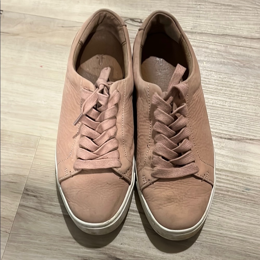 Frye Pink Sneakers with Minimalist Design and White Soles